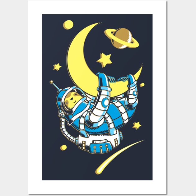 Space Sloth Wall Art by VicNeko